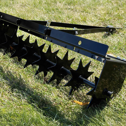YITAMOTOR aerator in use on a lawn delivering even aeration