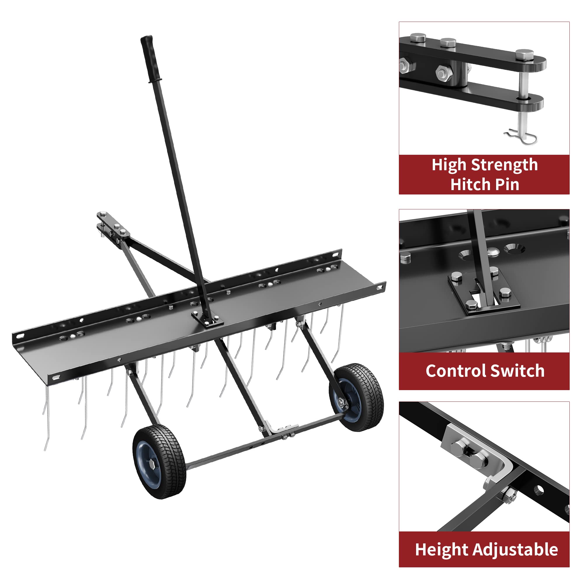 YITAMOTOR reinforced steel tray and 70 lb weight improve stability on uneven ground