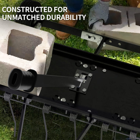 YITAMOTOR rubber-wheeled design follows lawn contours for even dethatching