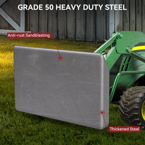 YITAMOTOR mini skid steer plate side view highlights reinforced inserts for warp resistance