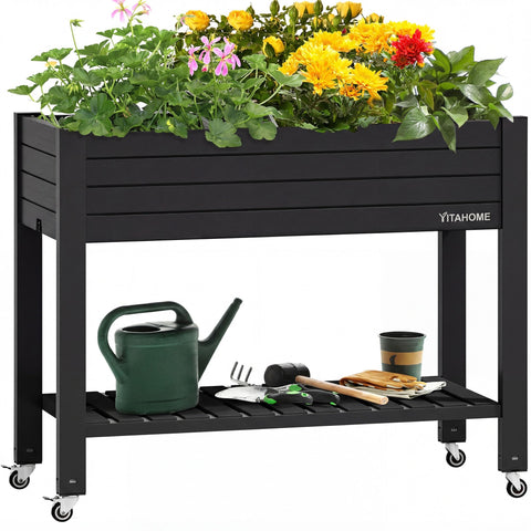 YITAHOME elevated garden bed on wheels for effortless mobility