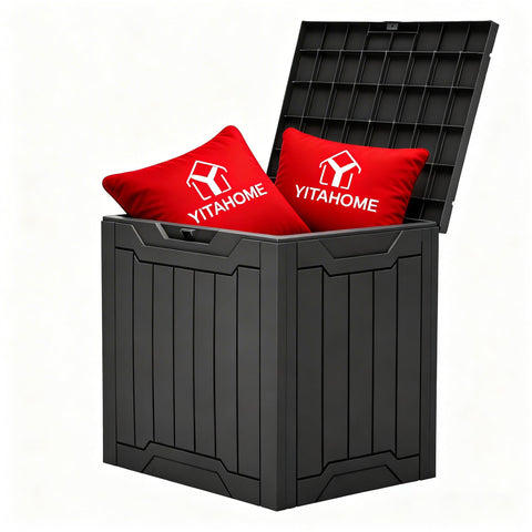 YITAHOME 31-gallon outdoor storage box front view for versatile patio organization