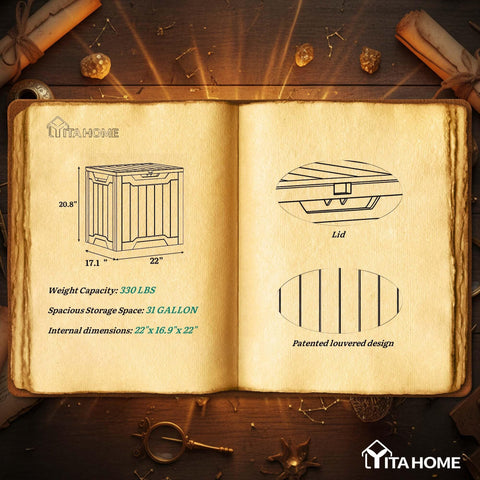 YITAHOME lock-ready lid illustrates security option for outdoor items