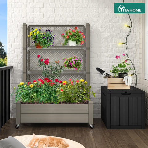 YITAHOME planter drainage plug and side vents for moisture control