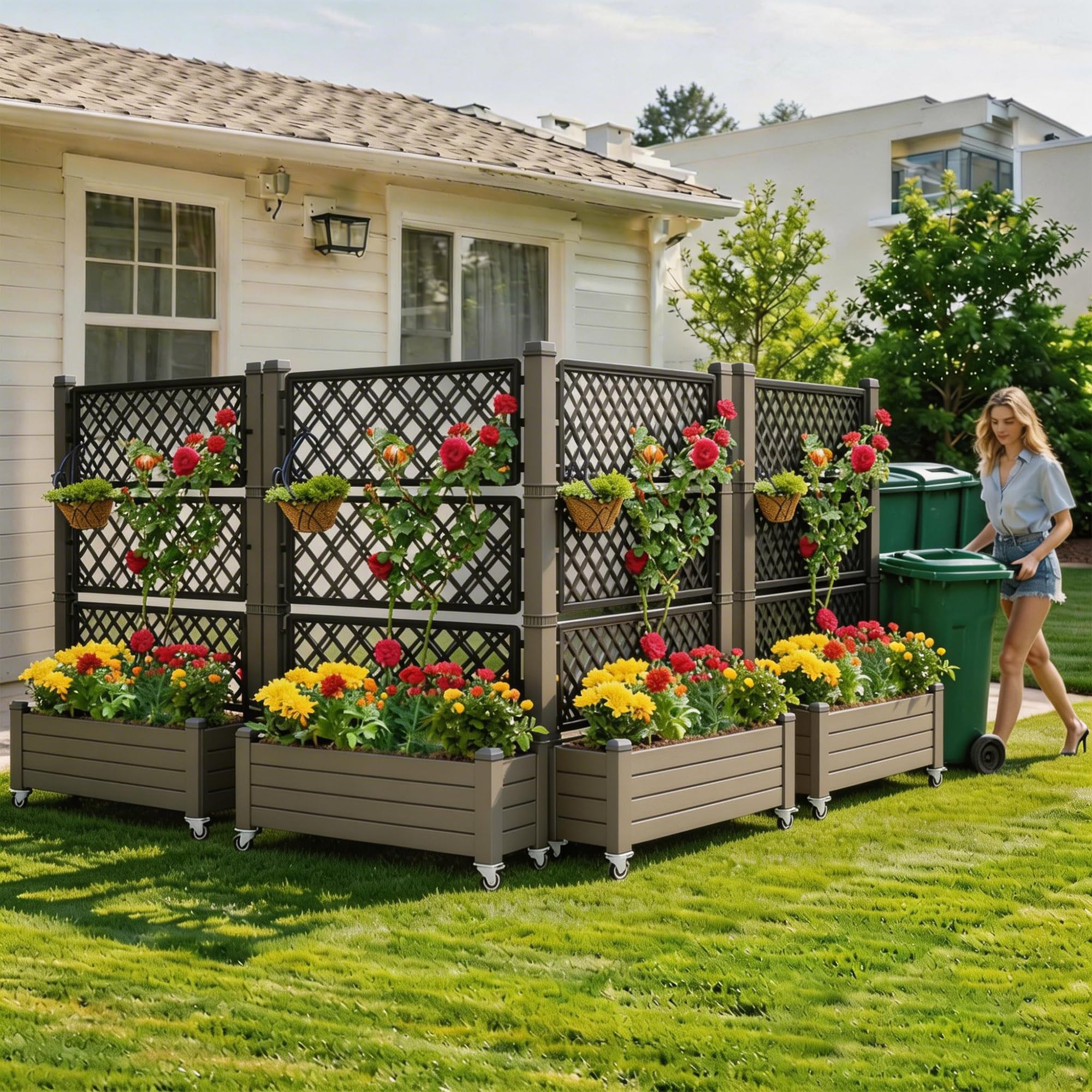 YITAHOME tall trellis supports climbers in a compact footprint