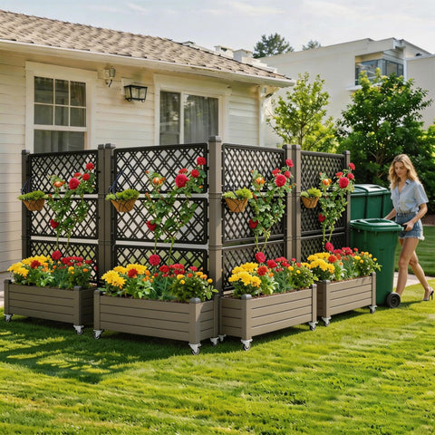YITAHOME tall trellis supports climbers in a compact footprint