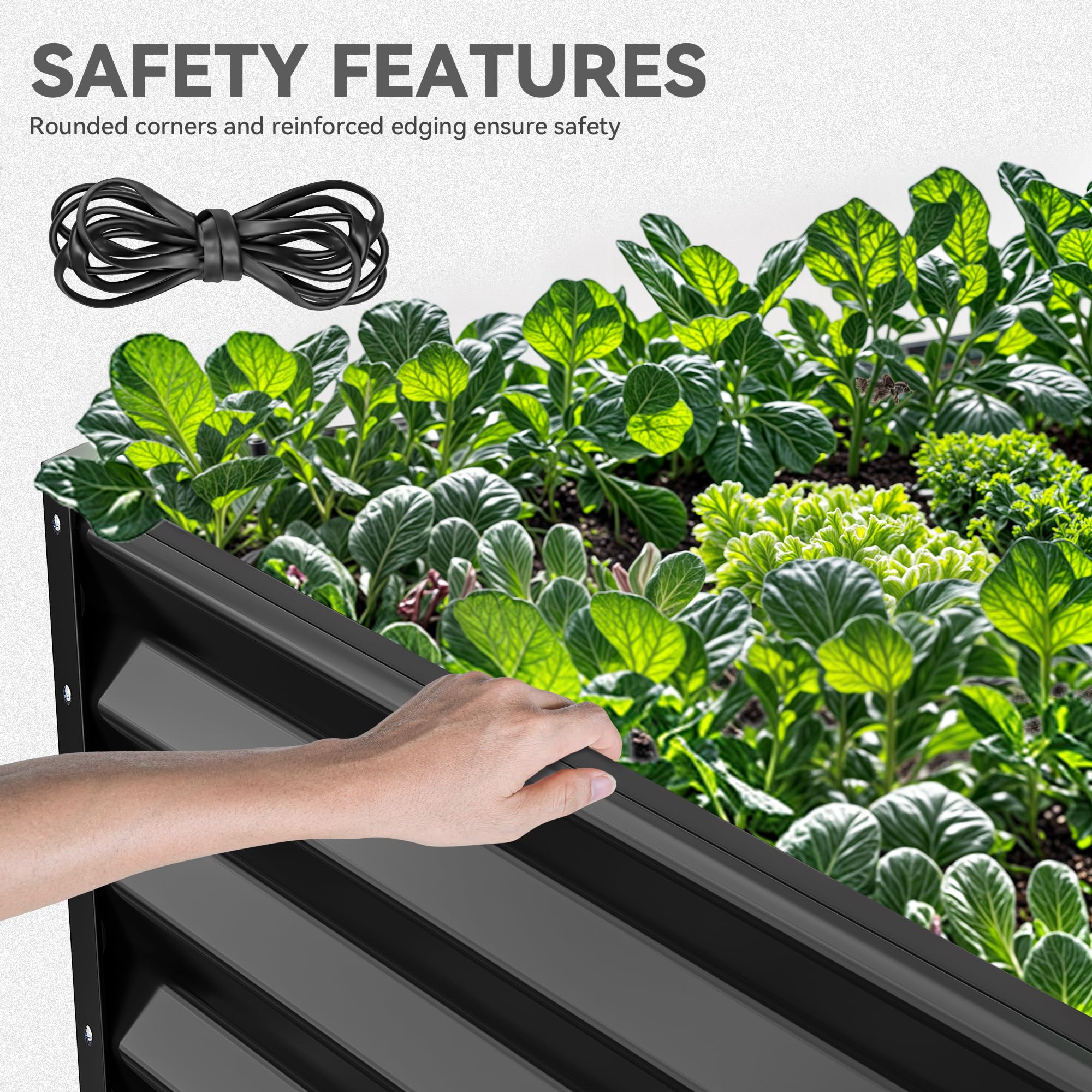 YITAHOME galvanized steel finish resists weather for year-round outdoor use