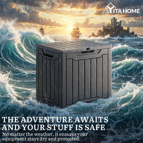 YITAHOME weatherproof resin construction demonstrates durable outdoor storage