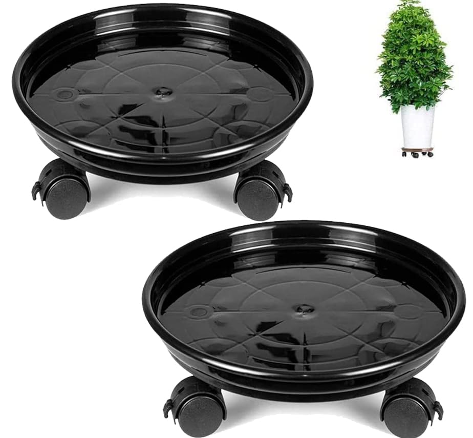 Yiting plant caddy with 12-inch wheels for easy mobility indoors or outdoors