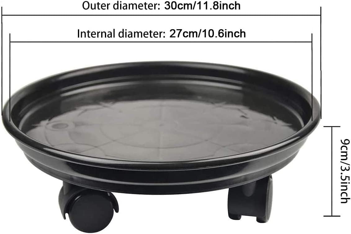 Yiting rolling plant dolly with lockable casters keeps pots secure
