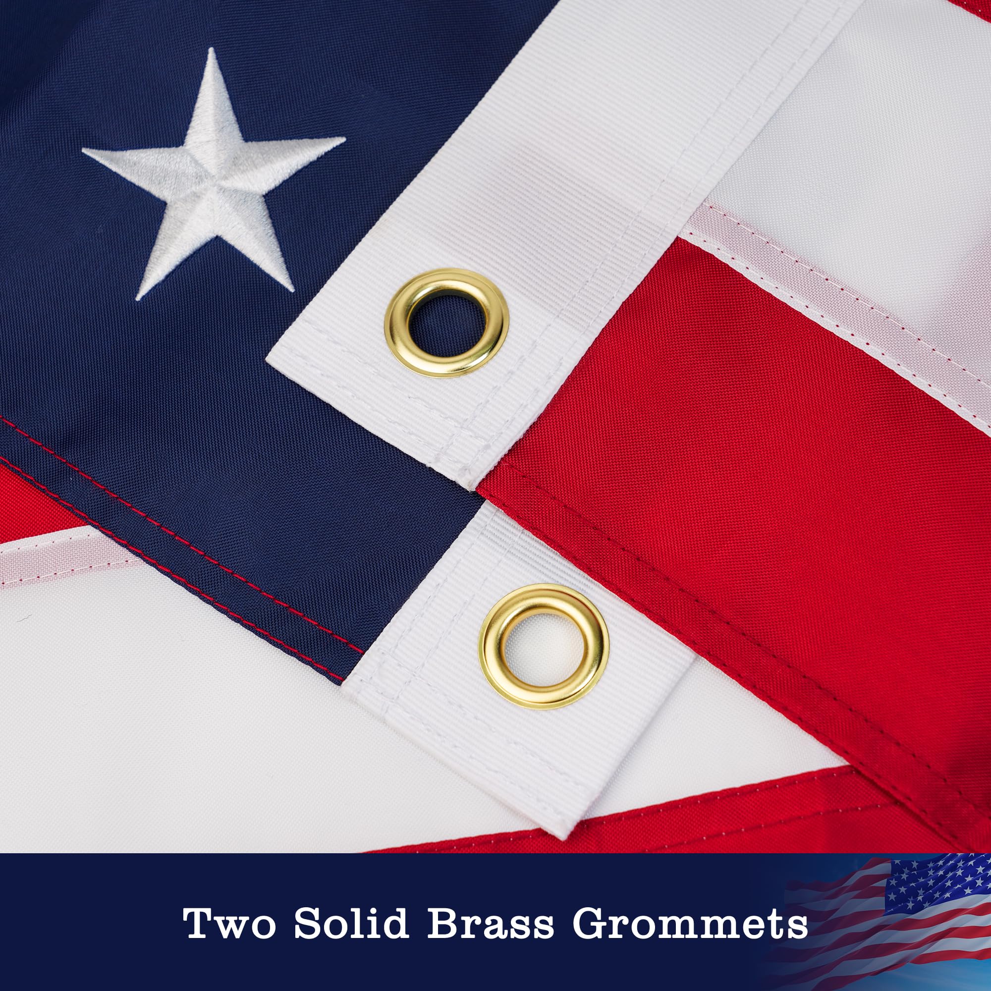 YIYUESQUHF flag with reinforced fly-end stitching resists fraying in high winds