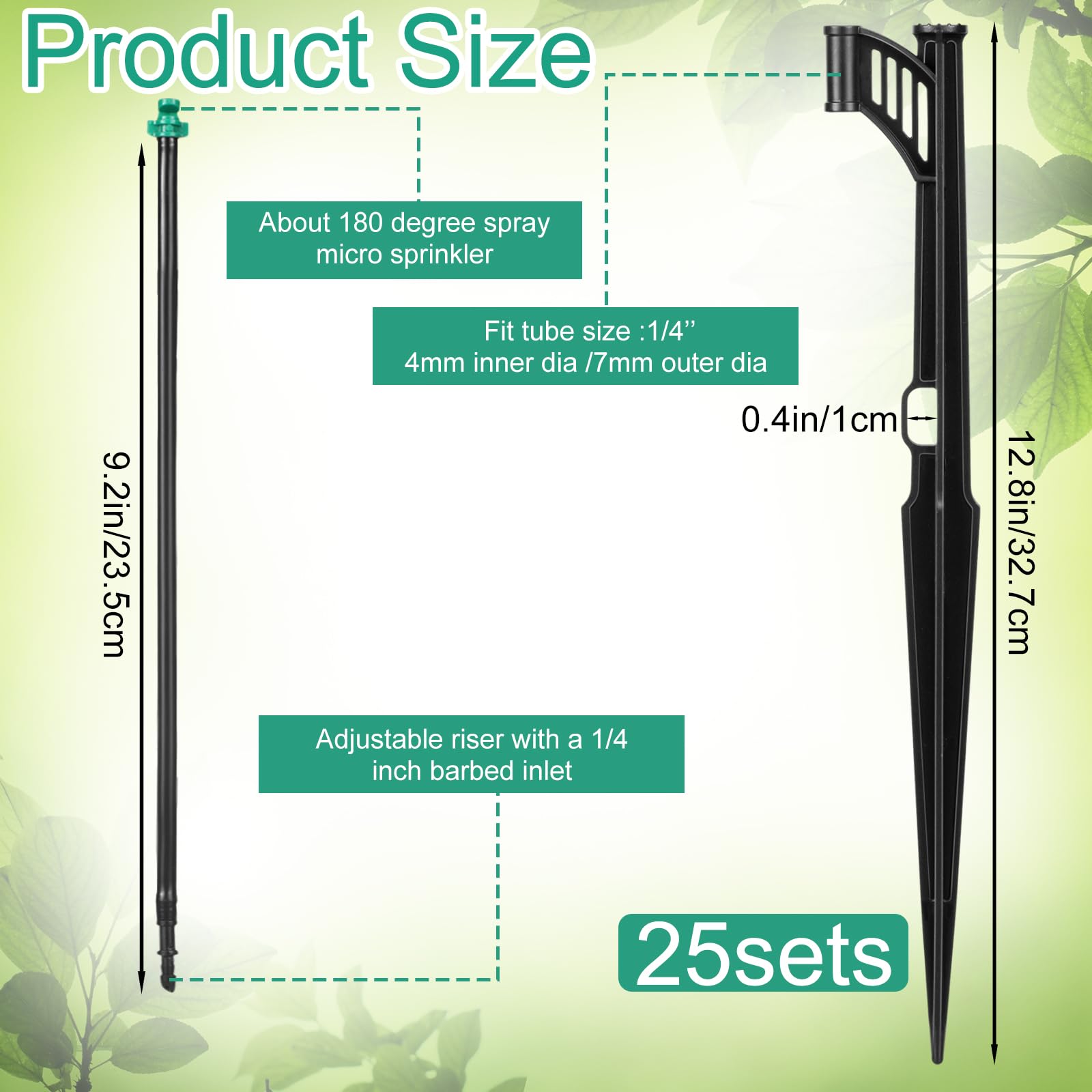 Yiyiring 180 degree sprayer emitters delivering even root watering coverage