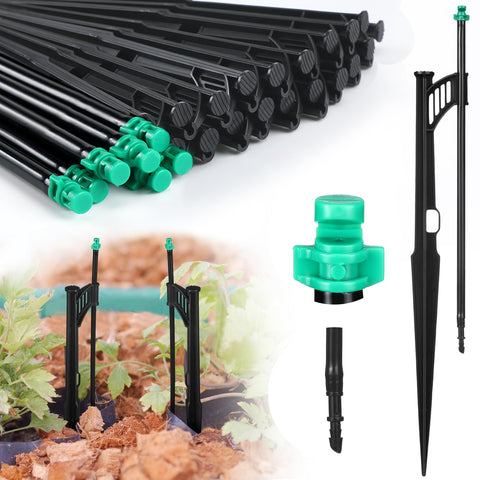 Yiyiring wing spray kit with 25 stakes for efficient micro irrigation in garden beds