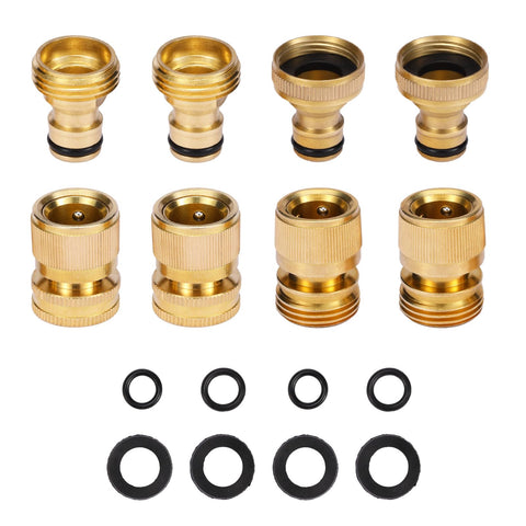 Yizerel brass quick-connect four-set female enables fast hose swaps