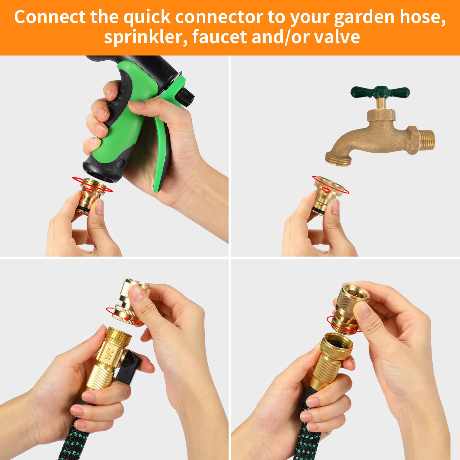 Yizerel quick-connection assembly on spigot speeds garden setup