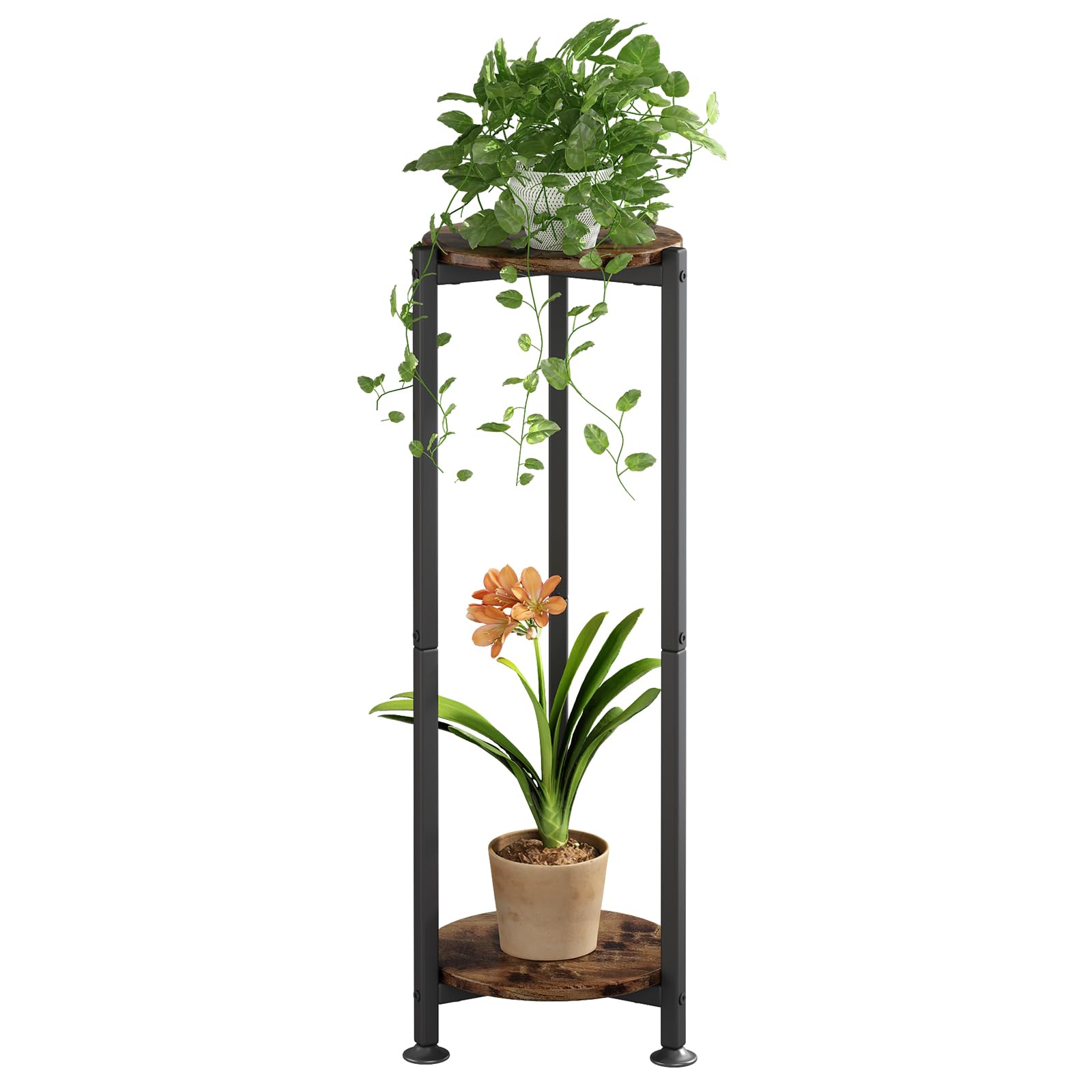 YIZAIJIA 2-tier plant stand in corner design for stylish indoor display.