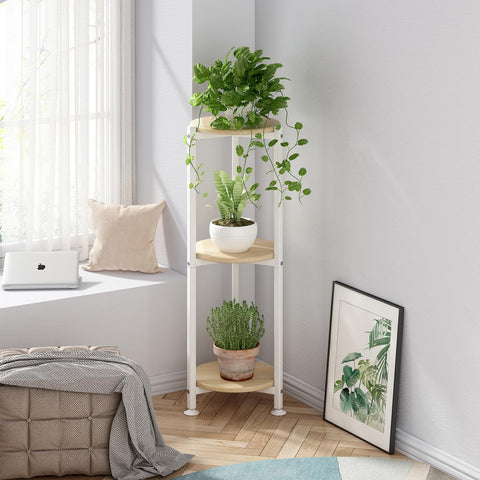YIZAIJIA plant stand in living room, elevates greenery and decor.