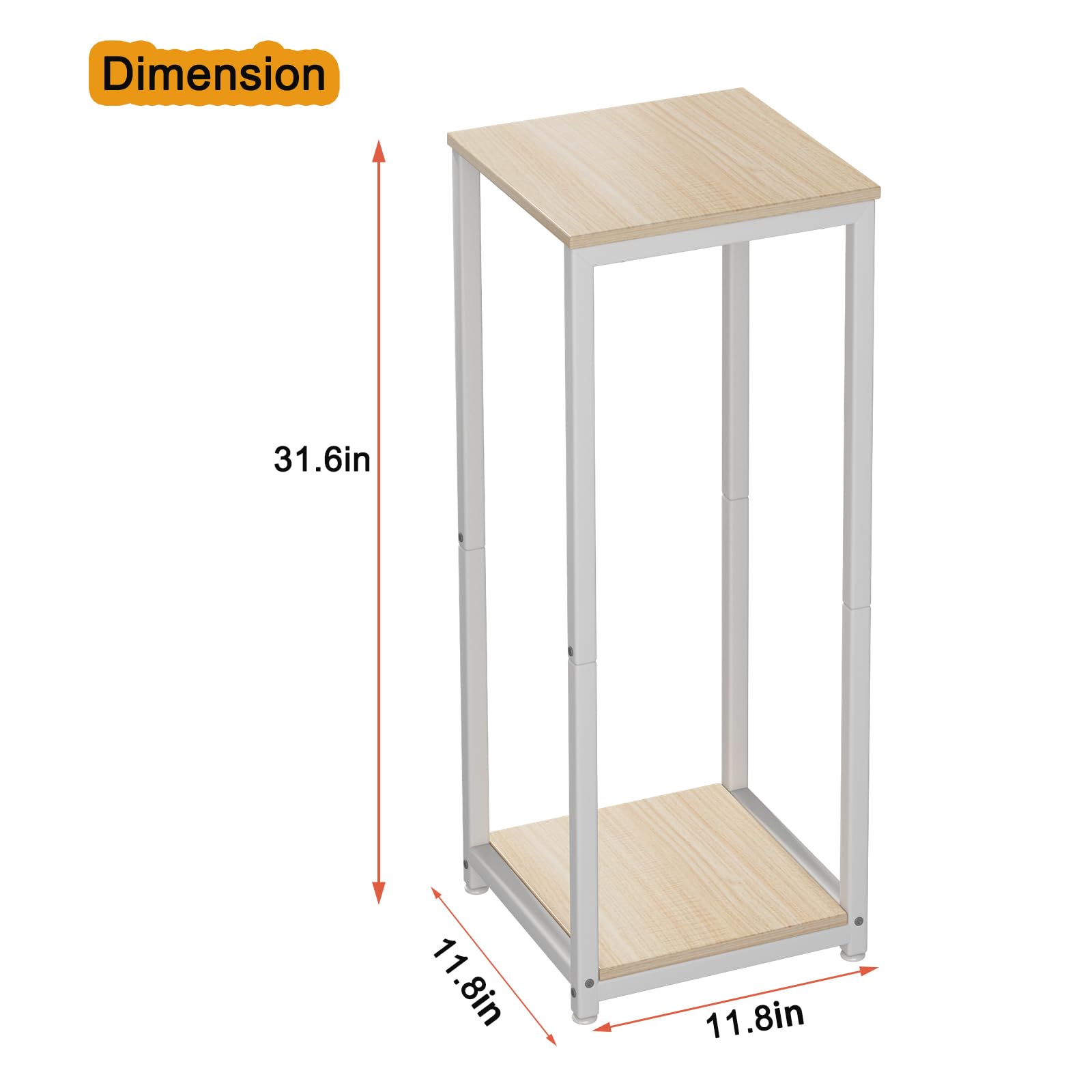 YIZAIJIA easy-assembly plant stand white with clear instructions