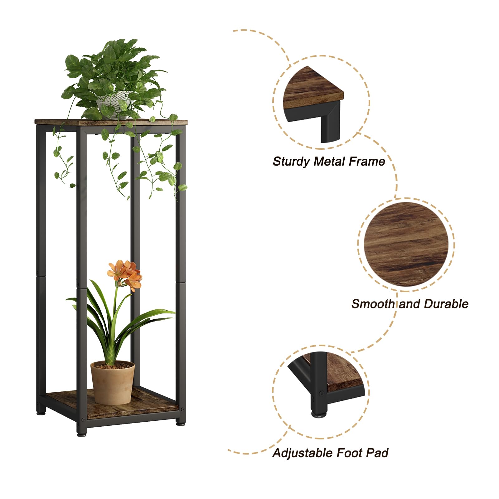 YIZAIJIA plant stand patio view highlights outdoor-friendly design and finish