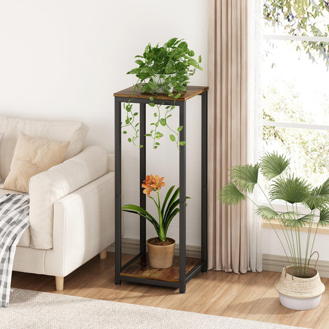 YIZAIJIA plant stand side view demonstrates sturdy metal frame for outdoor use