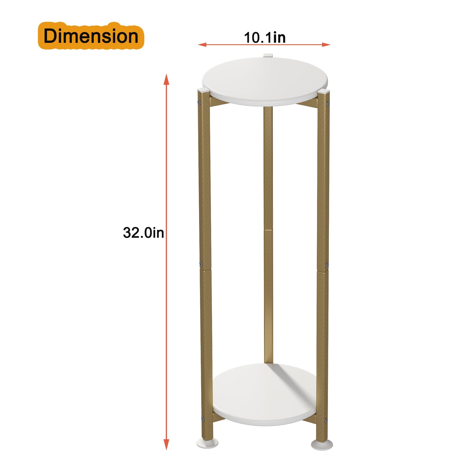 YIZAIJIA detailed assembly of the 2-tier stand, quick guide.