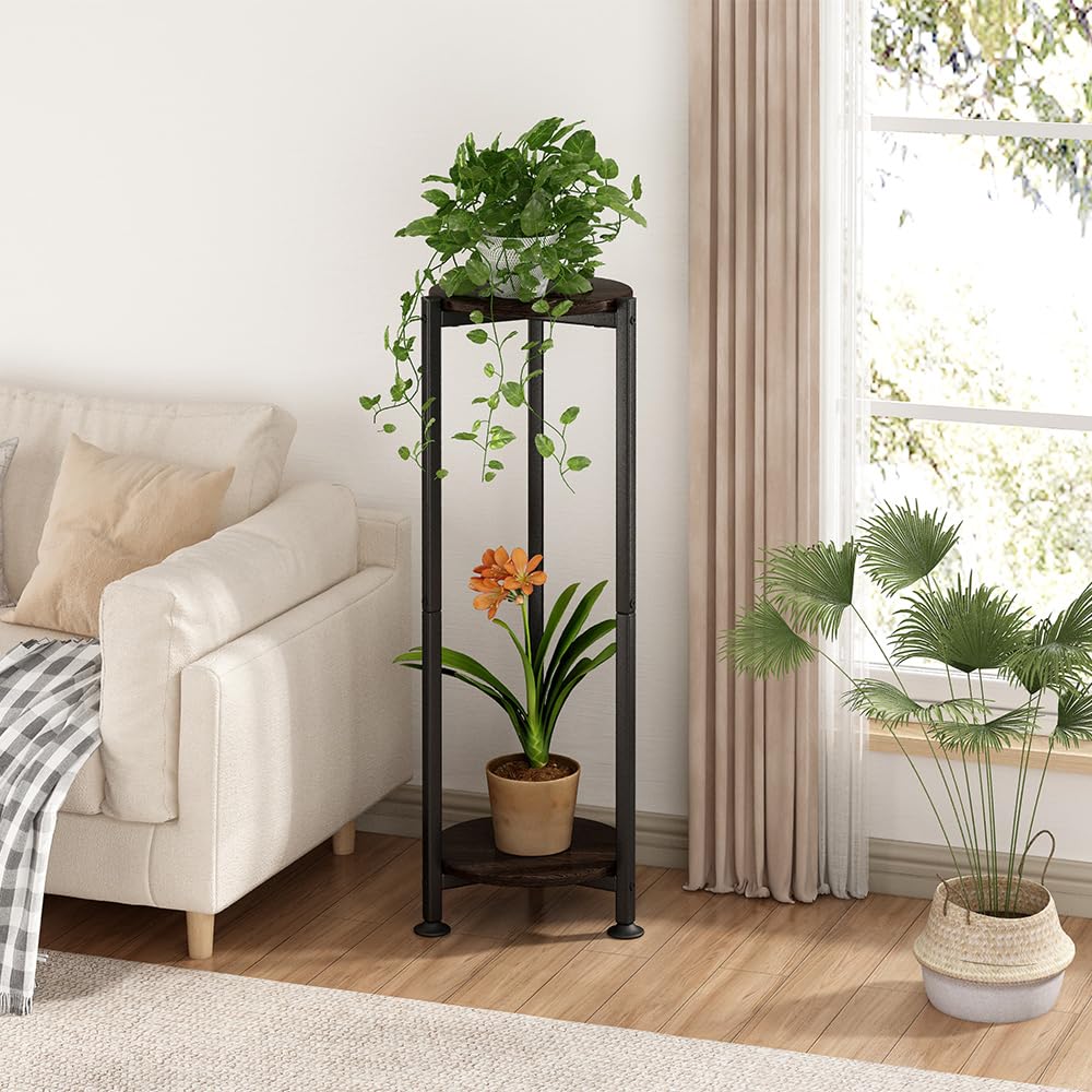 YIZAIJIA plant stand corner placement showing space efficiency