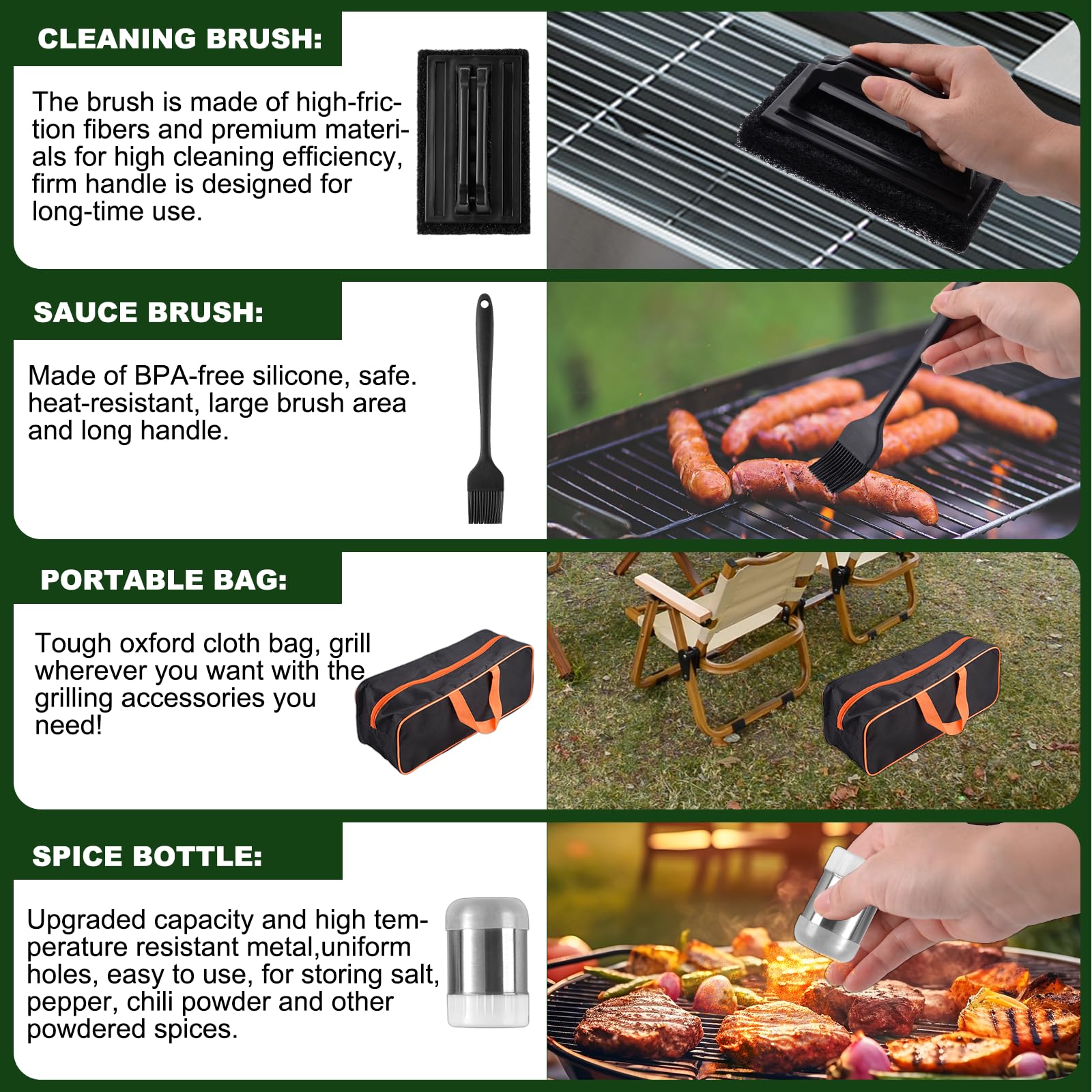 YJHOLE basting brush for even glaze application and sauce distribution