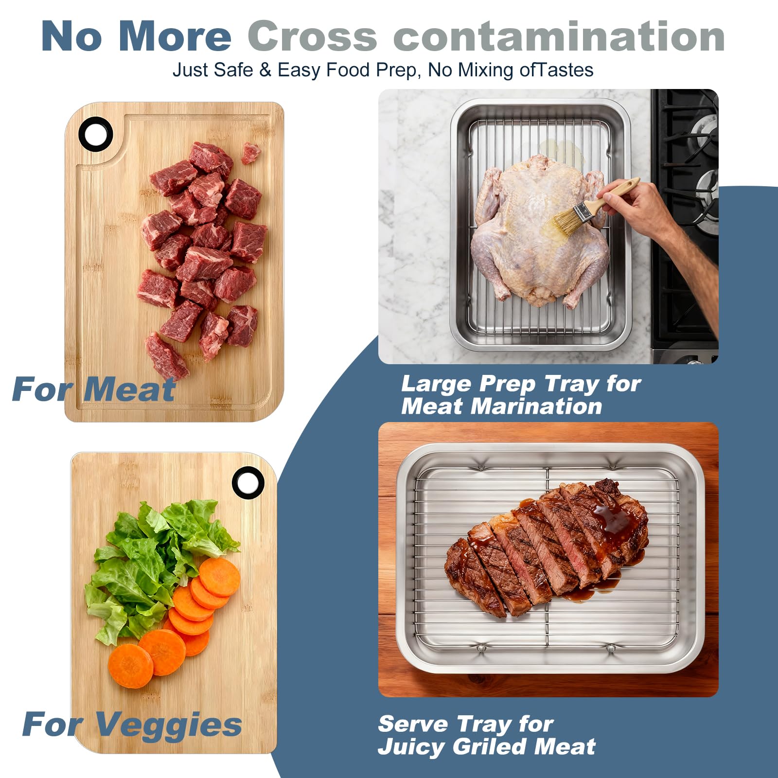 YJHOLE cooling rack to keep ingredients fresh during grilling