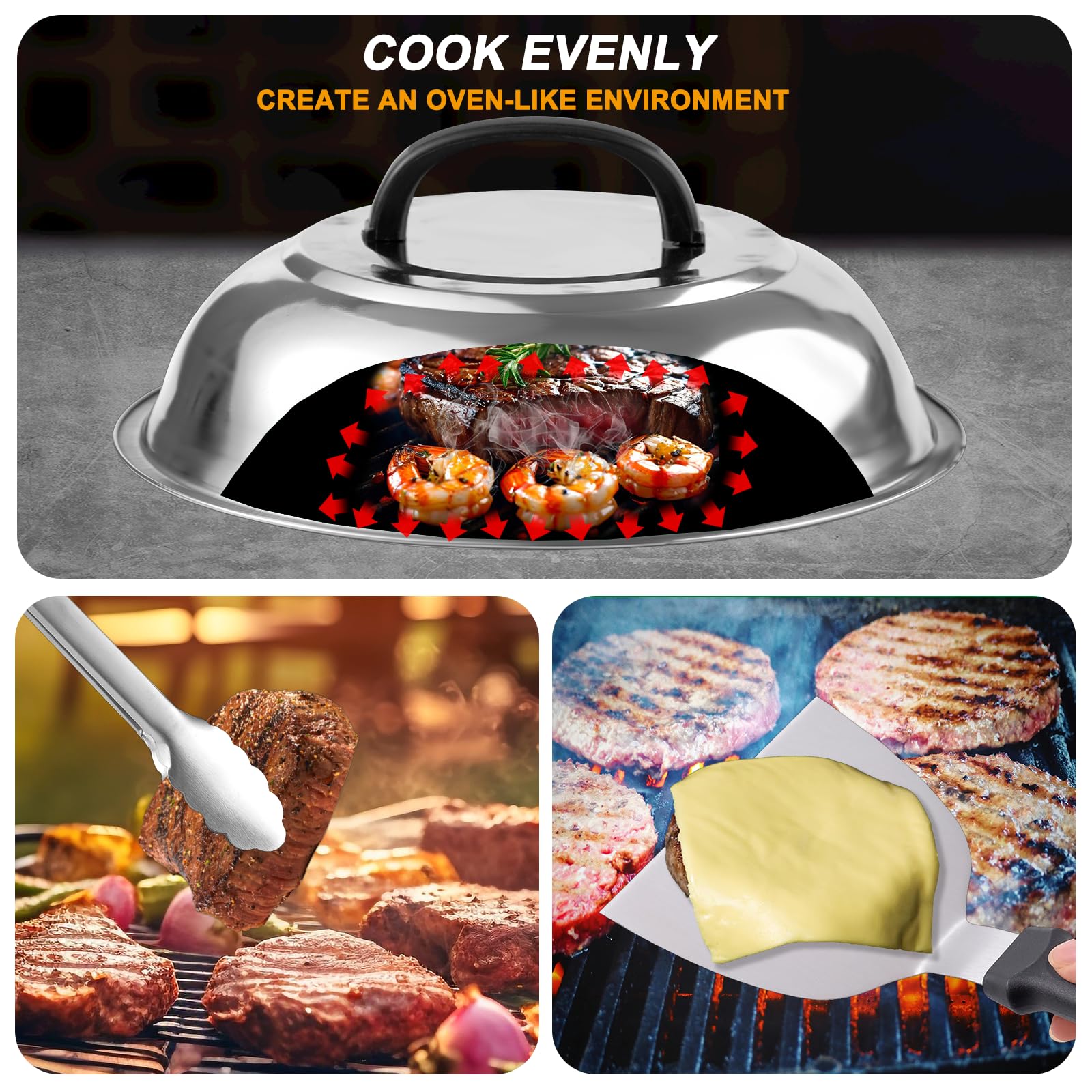 YJHOLE griddle spatula versatile flipping on flat tops