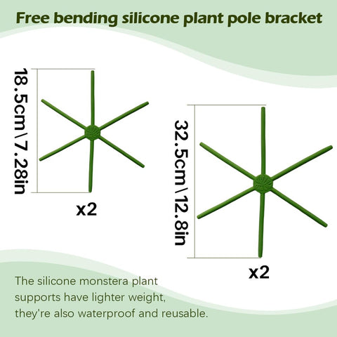 YjiaYjiaY silicone plant stakes with dual sizes for various stems