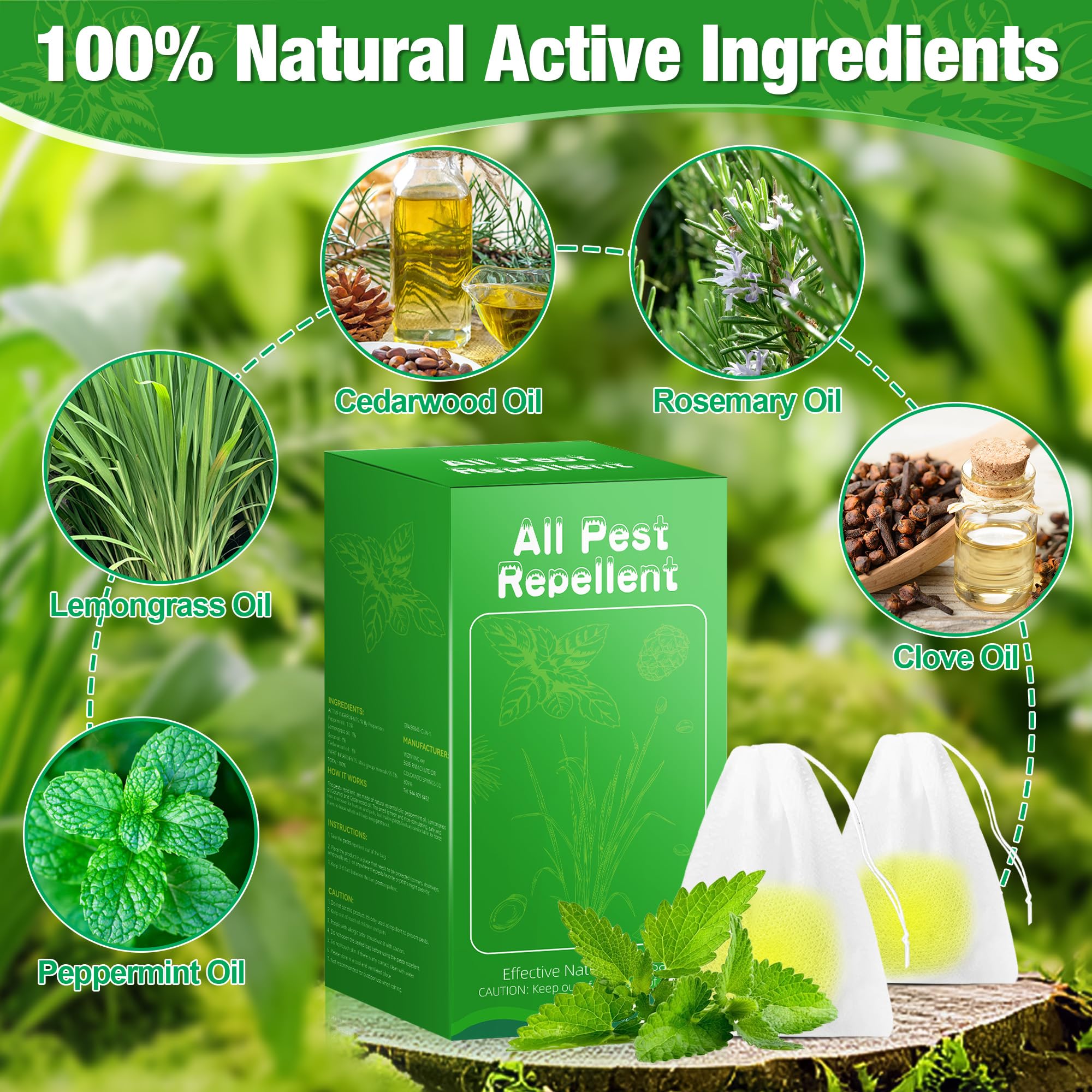YJOO 36-pack plant-based rodent repellent display, long-lasting protection.