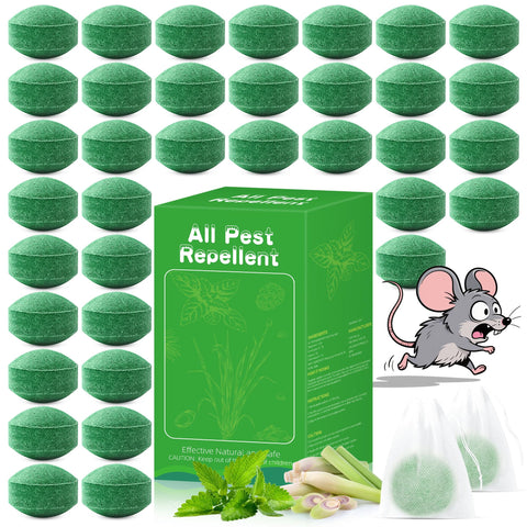 YJOO 36-pack rodent repellent balls deter mice indoors and outdoors.