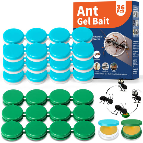 YJOO Ant Gel Bait Stations 36-pack shown for colony-wide control.