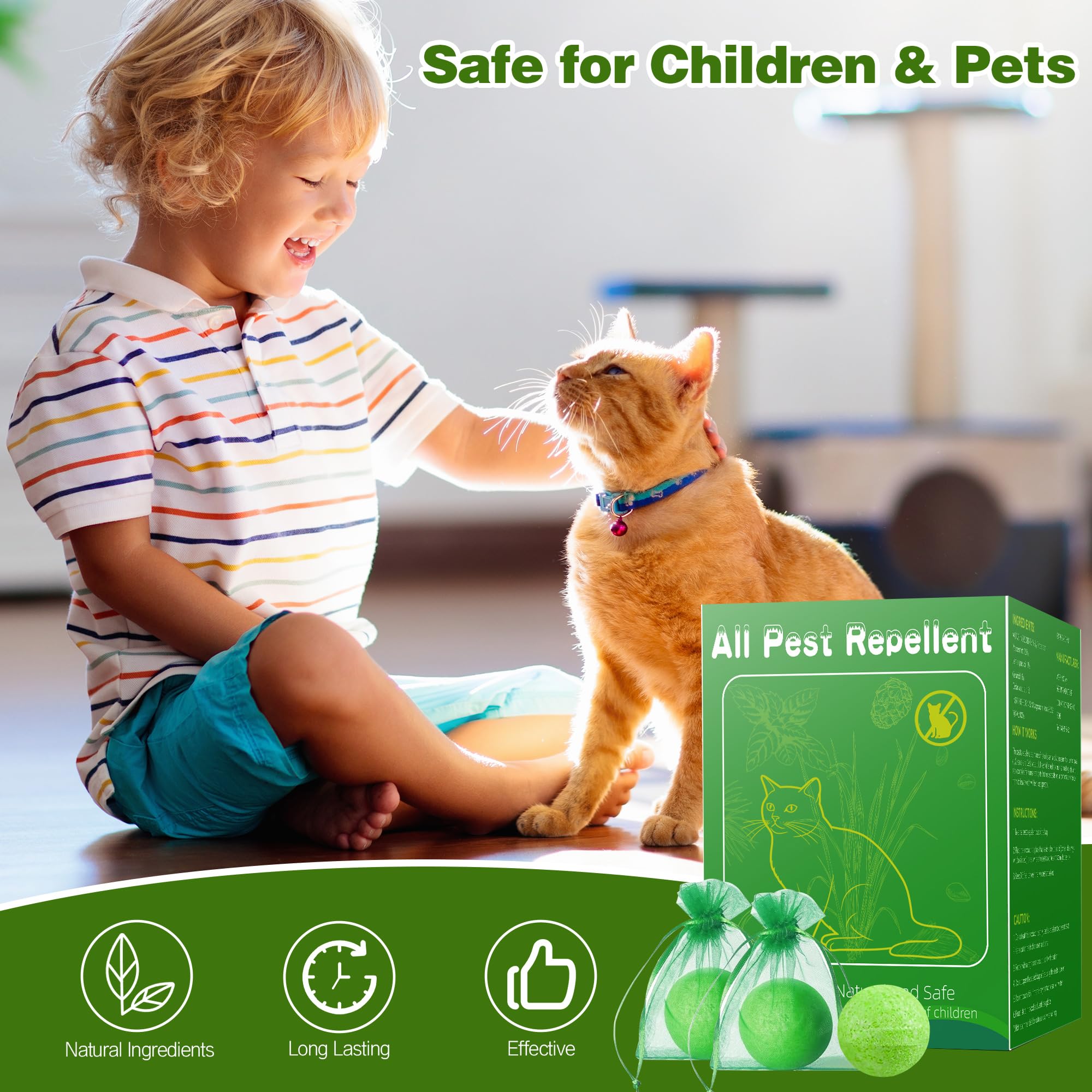 YJOO cat deterrent ball in a yard setup protecting garden beds