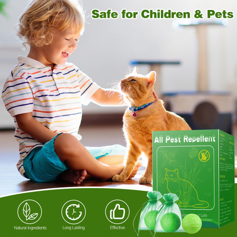 YJOO cat deterrent ball in a yard setup protecting garden beds