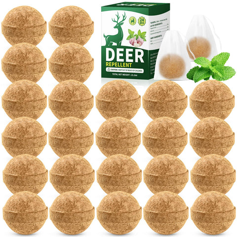 YJOO deer and rabbit repellent packaging with 24 balls for gardens