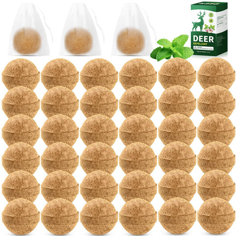 YJOO deer rabbit repellent balls 36-pack protect plants safely.