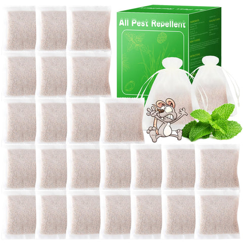 YJOO Mice Repellent peppermint oil pouch protecting a home from rodents