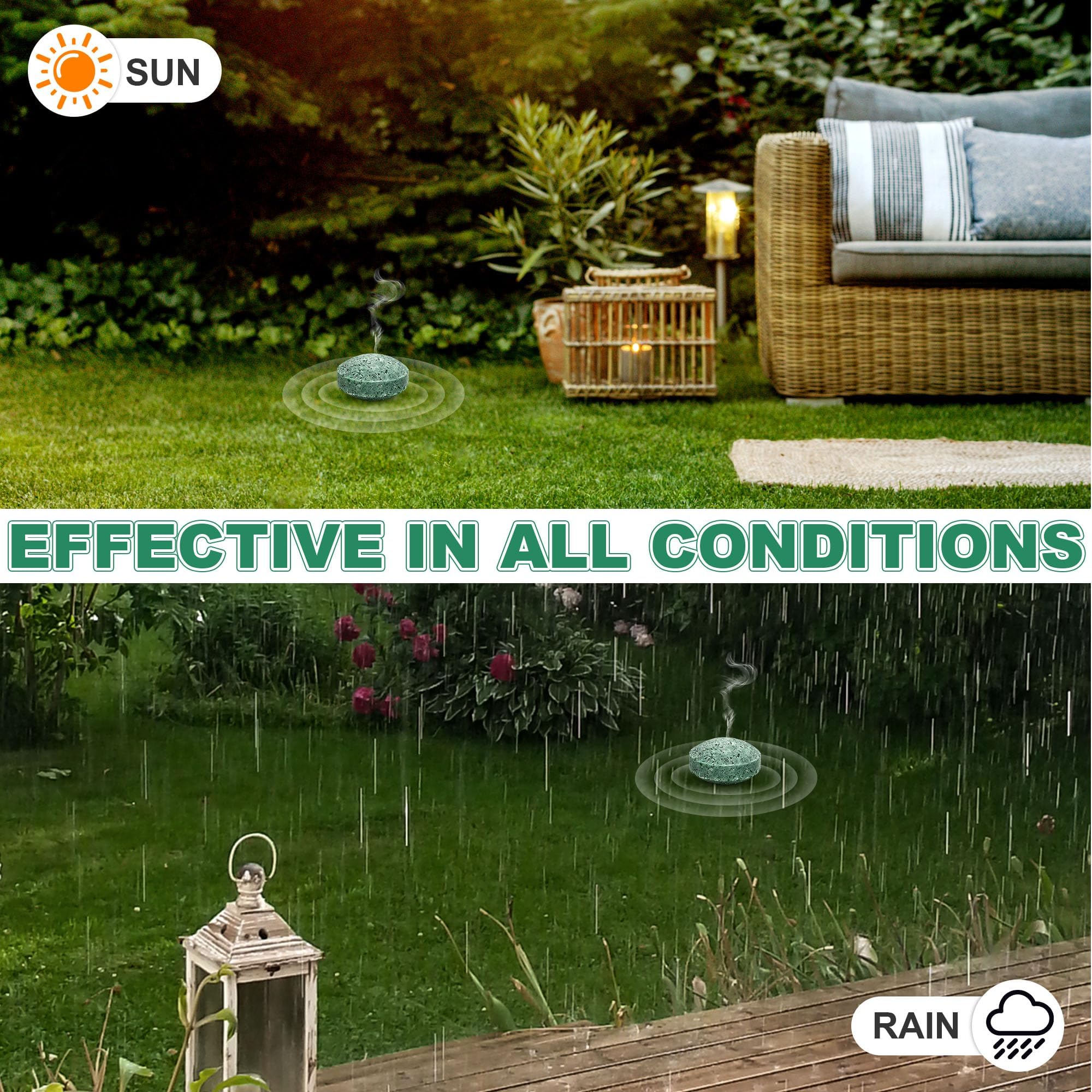 YJOO peppermint ball outdoor use on patio to deter rodents