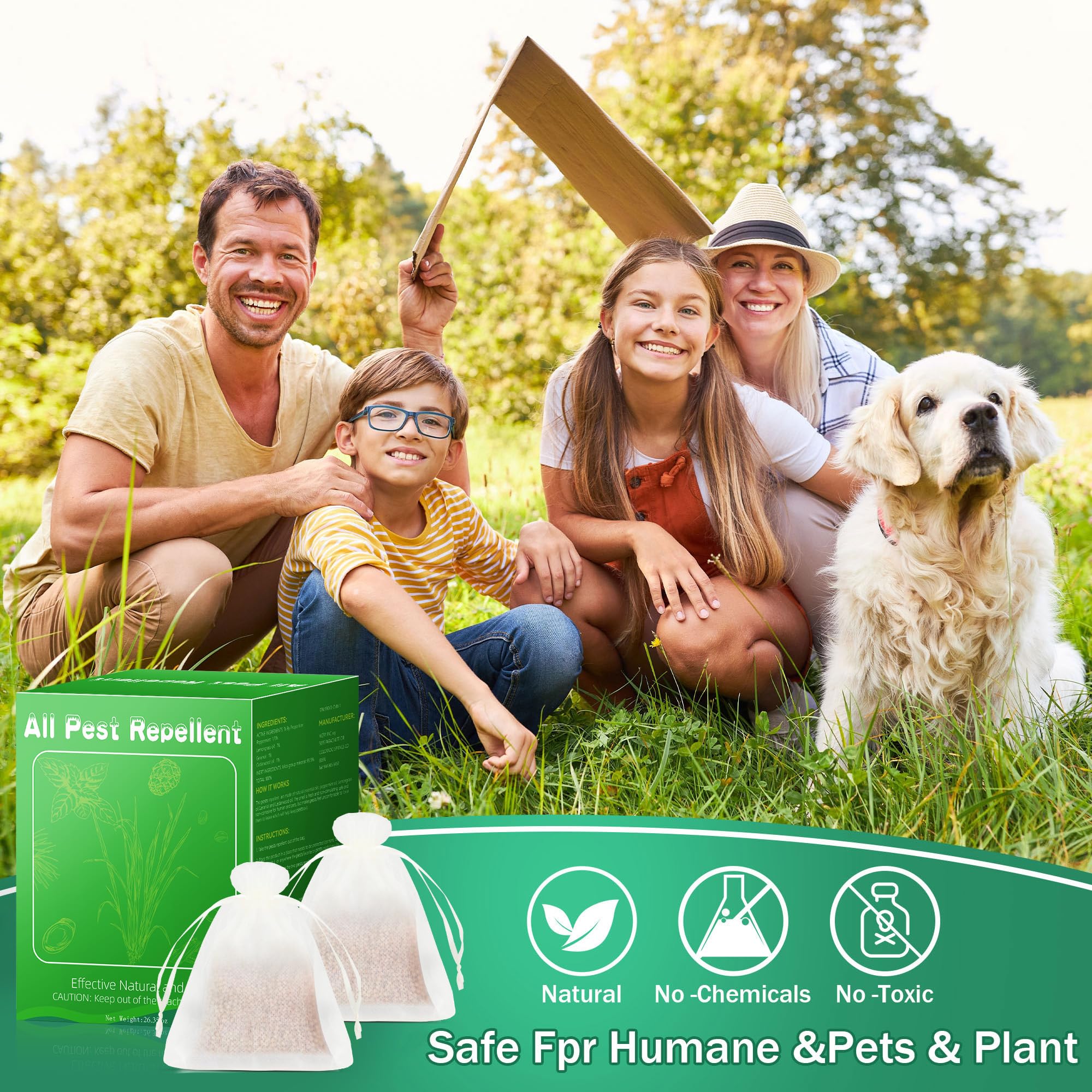 YJOO Safe for humans and pets rodent deterrent in convenient pouches