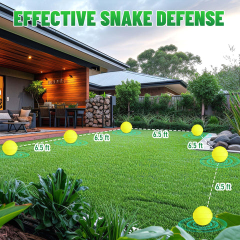 YJOO Snake Away versatile setup around patio, yard, and garage.