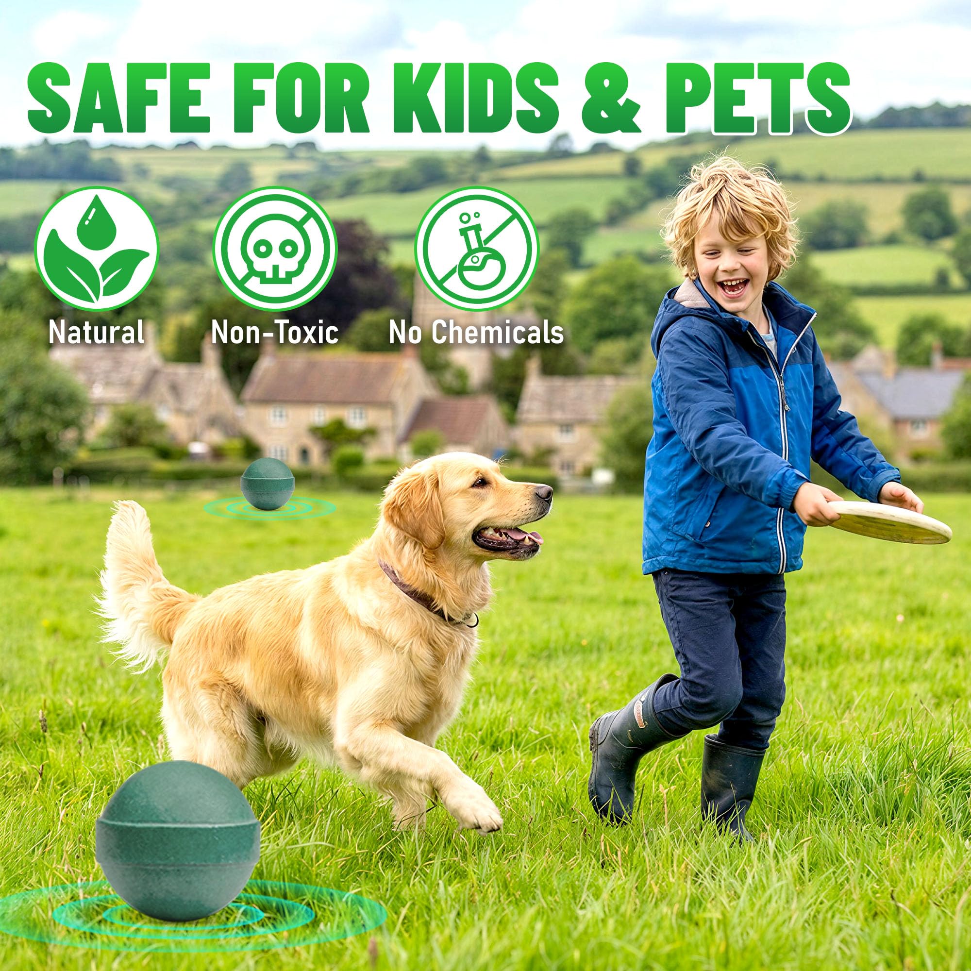 YJOO repellent near garage entry provides outdoor protection during yard work