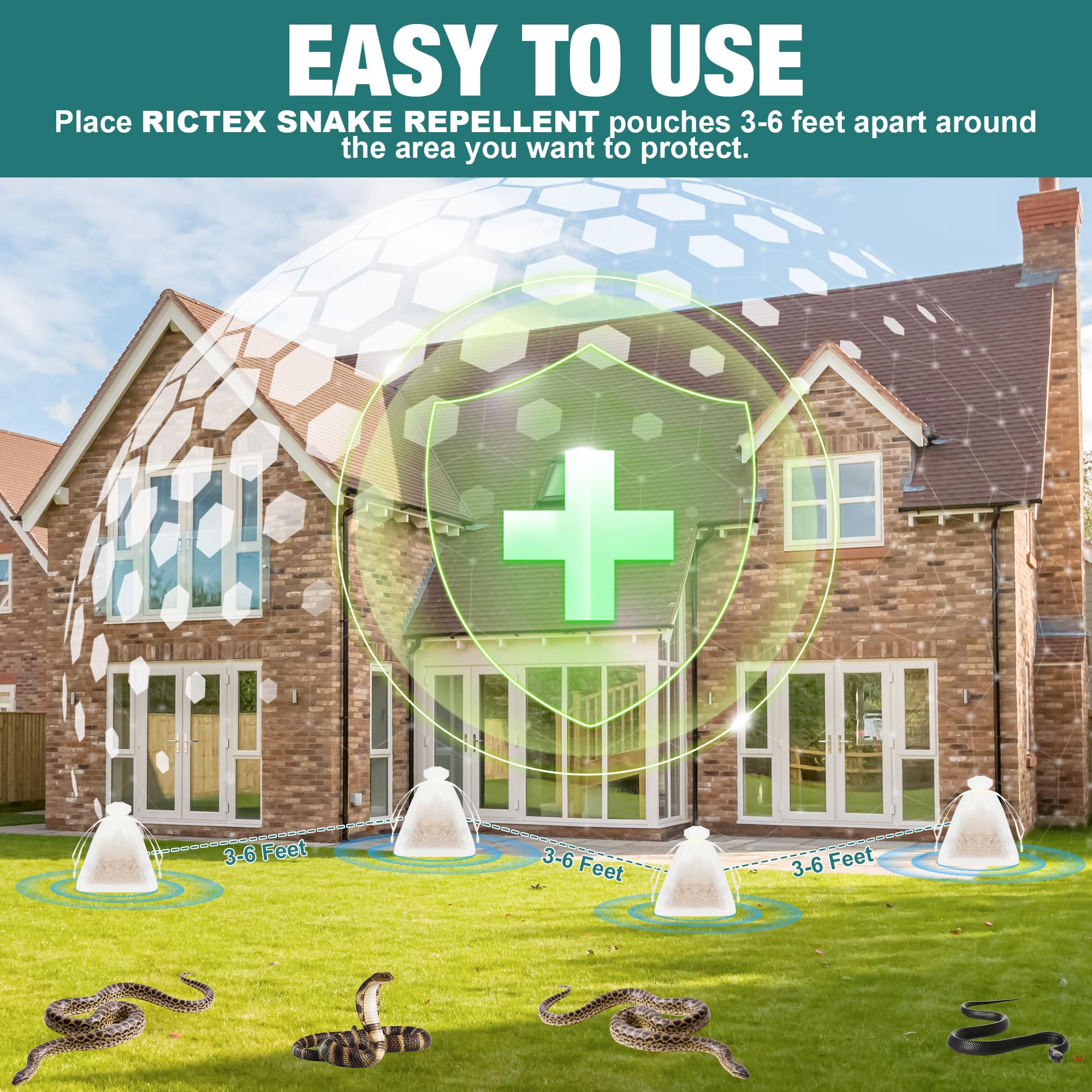 YJOO Snake Repellent for garden keeps yard guests away without mess