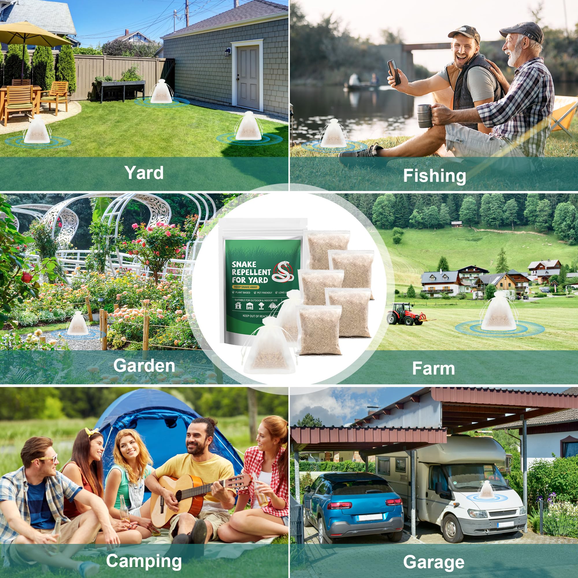 YJOO Snake Repellent product shot illustrating 16-pack value and easy placement