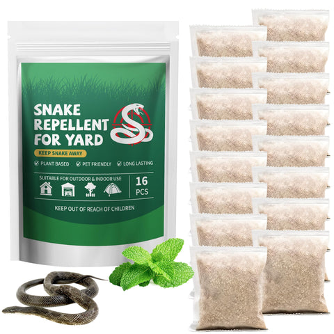 YJOO Snake Repellent yard 16-pack packaging shields your lawn with natural deterrent scent