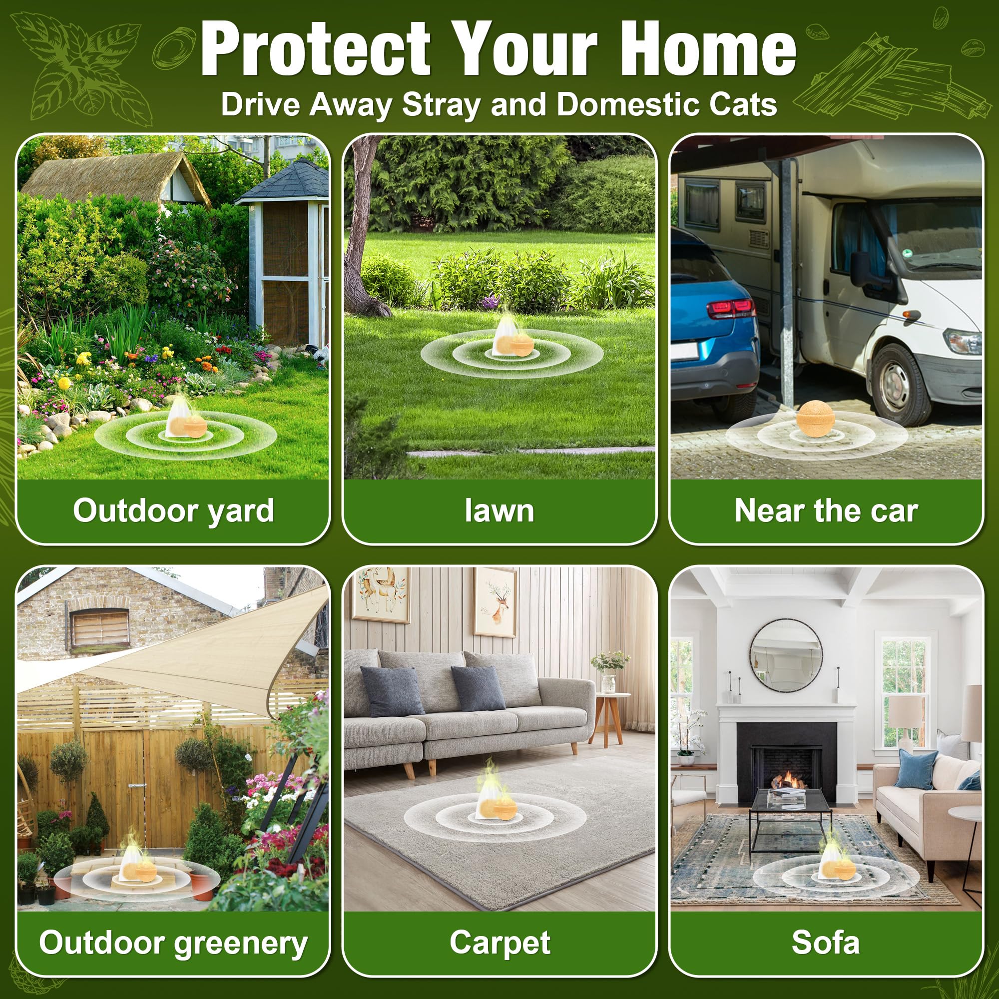 YJOO attic placement slows spider activity with aromatic deterrence