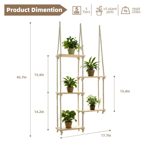 YJREW adjustable rope system ensures level shelves with simple tweaks.