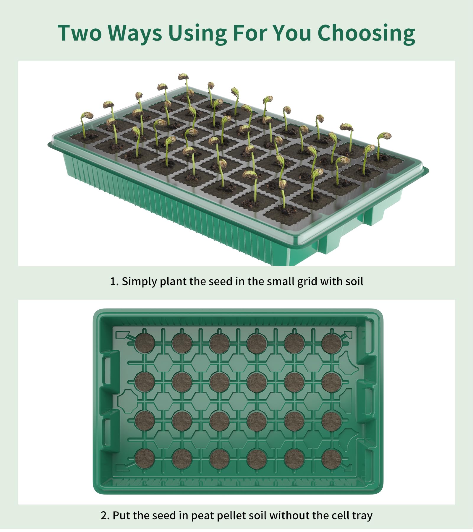 YJXFON grow light strip delivering full-spectrum output for seedlings