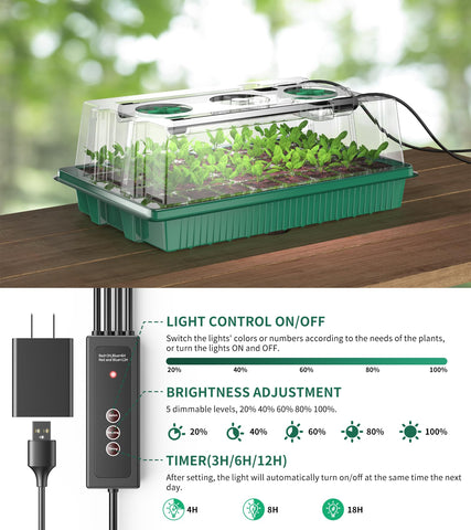 YJXFON humidity dome with adjustable vents for controlled moisture
