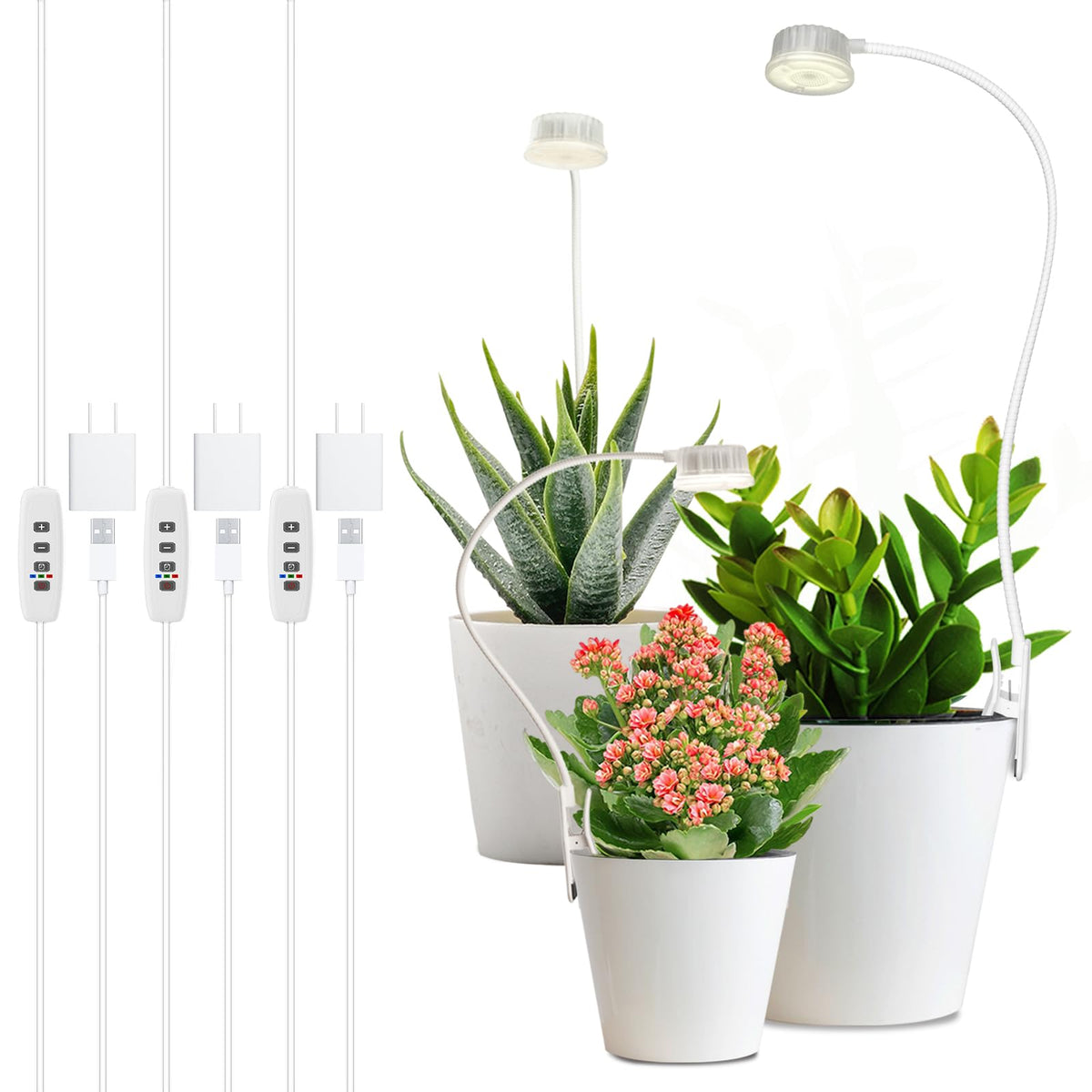 YKeluxon clip-on grow light attached to a shelf for space-saving indoor gardening